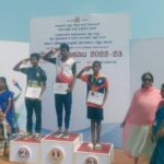 Department District level Athletic sports meet :- Uday V 3rd place in Pole Vault